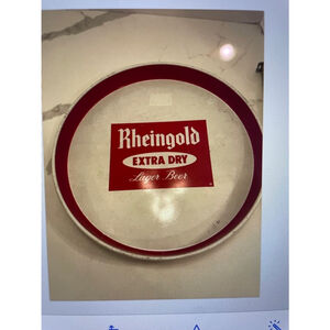 Vintage Rhinegold extra dry lager beer, Leitman, Brewers, NY metal bal tray